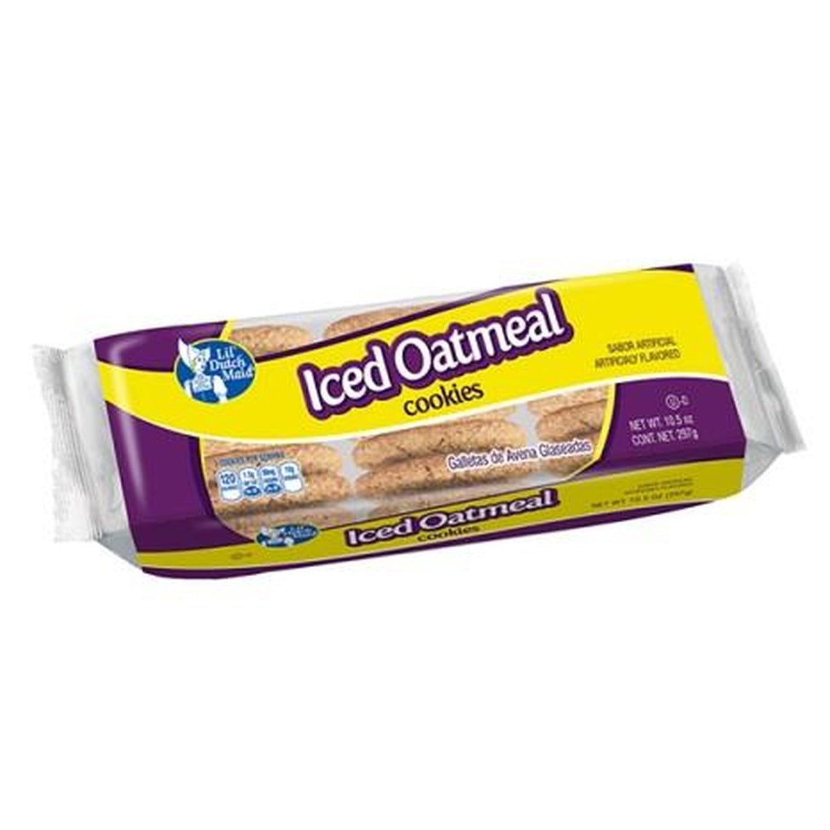 Lil' Dutch Maid Iced Oatmeal Cookies 10.5oz pack — full package