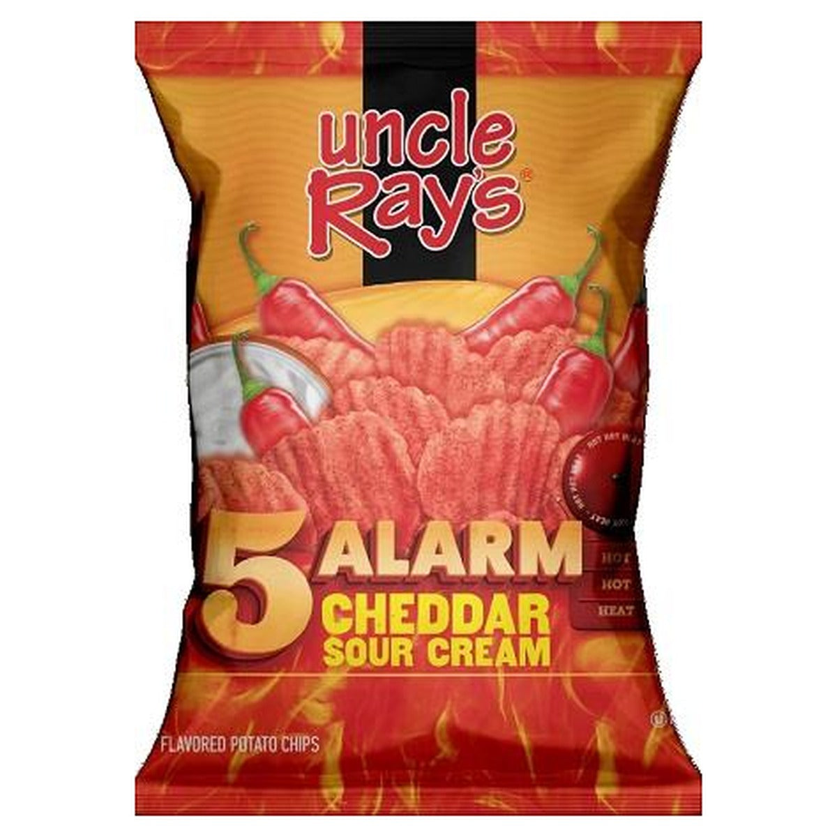 Uncle Ray's 5 Alarm Cheddar & Sour Cream Chips 3oz — full package