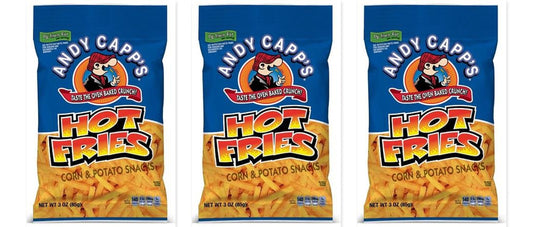 Andy Capp's Hot Fries 3oz 3-Pack — three single bags
