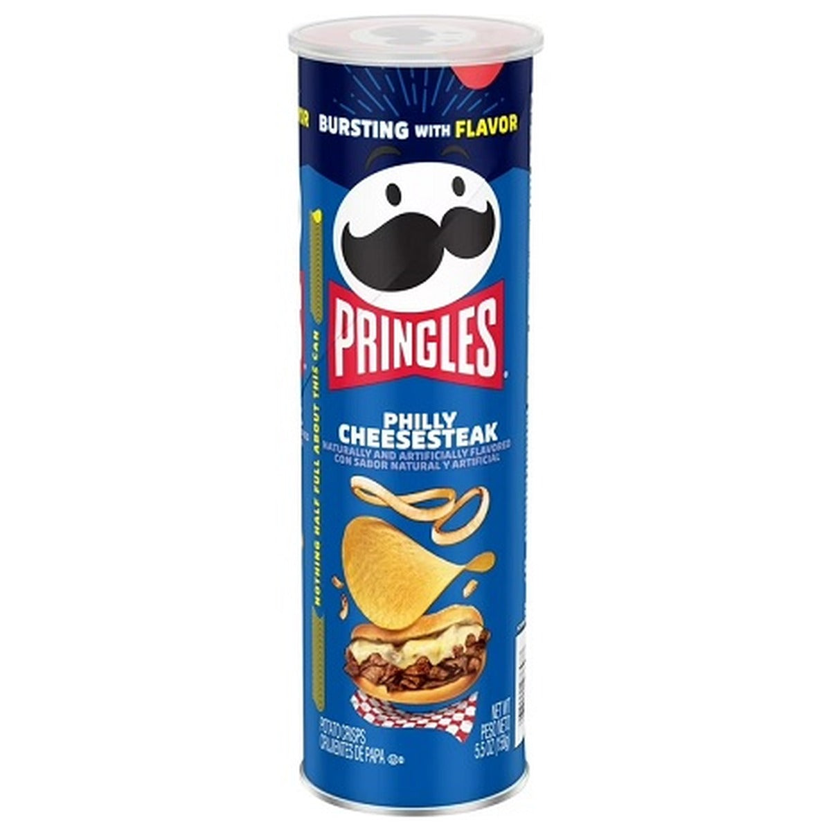 Pringles Philly Cheesesteak 5.5oz can — full package