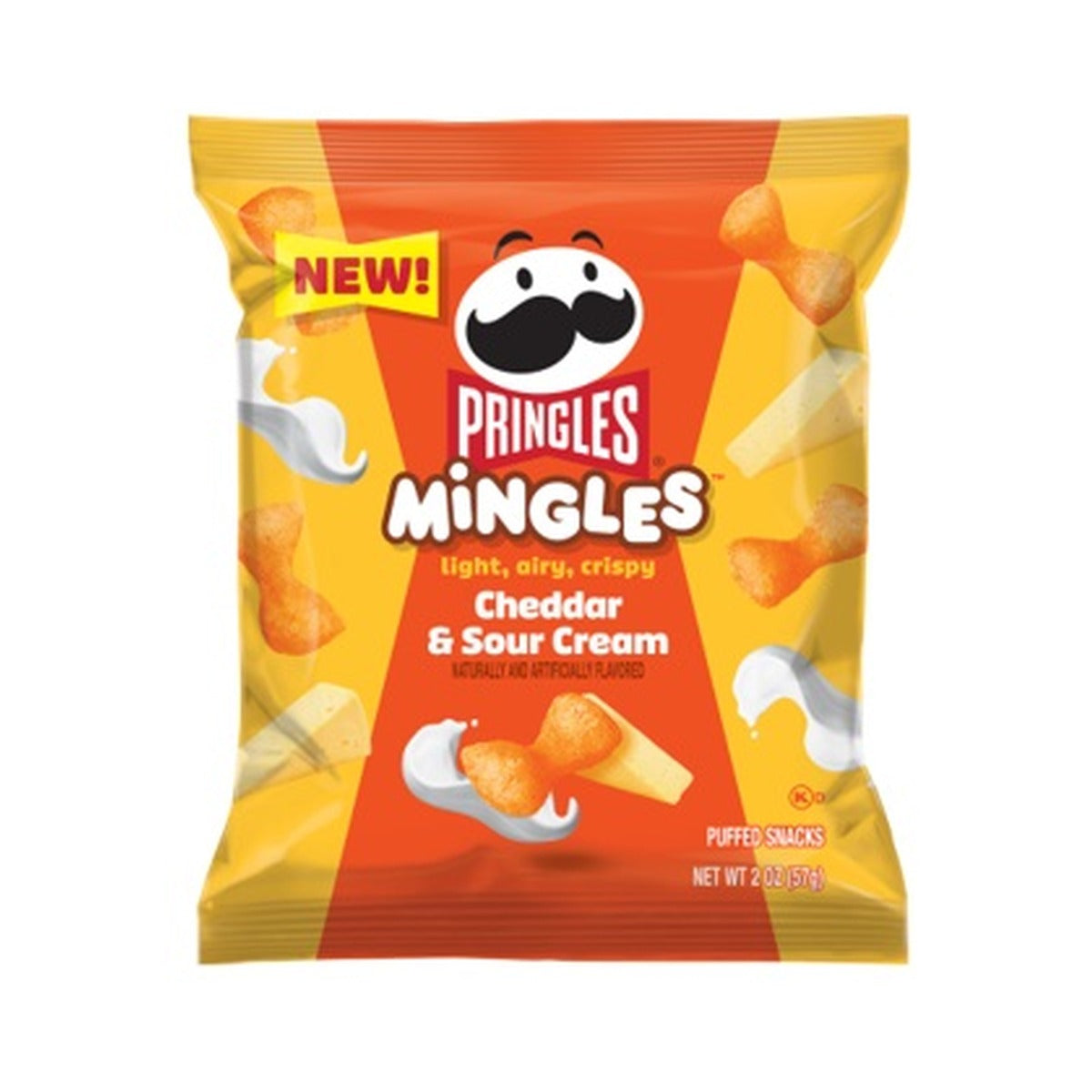 Pringles Mingles Cheddar & Sour Cream 2oz can — full package