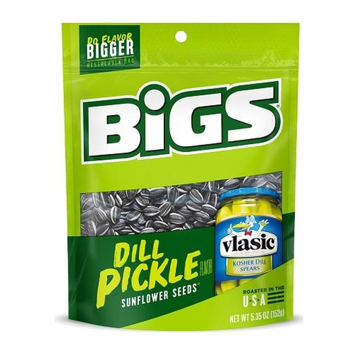 BIGS Sunflower Seeds Vlasic Dill Pickle 5.35oz — full package