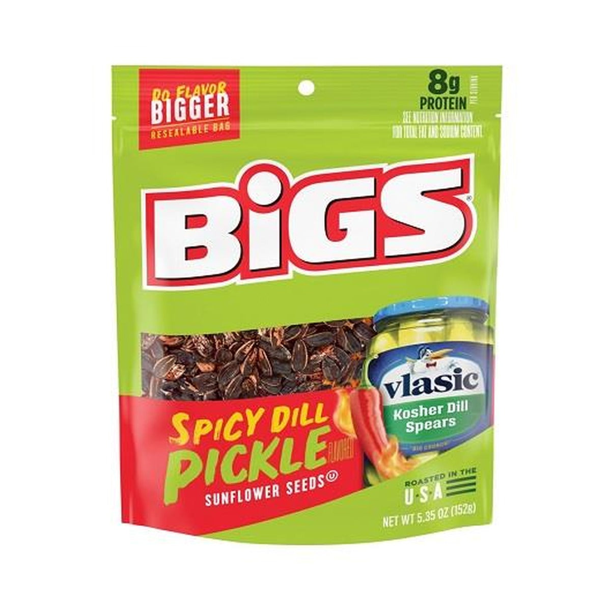 BIGS Sunflower Seeds Spicy Dill Pickle Vlasic 5.35oz — full package