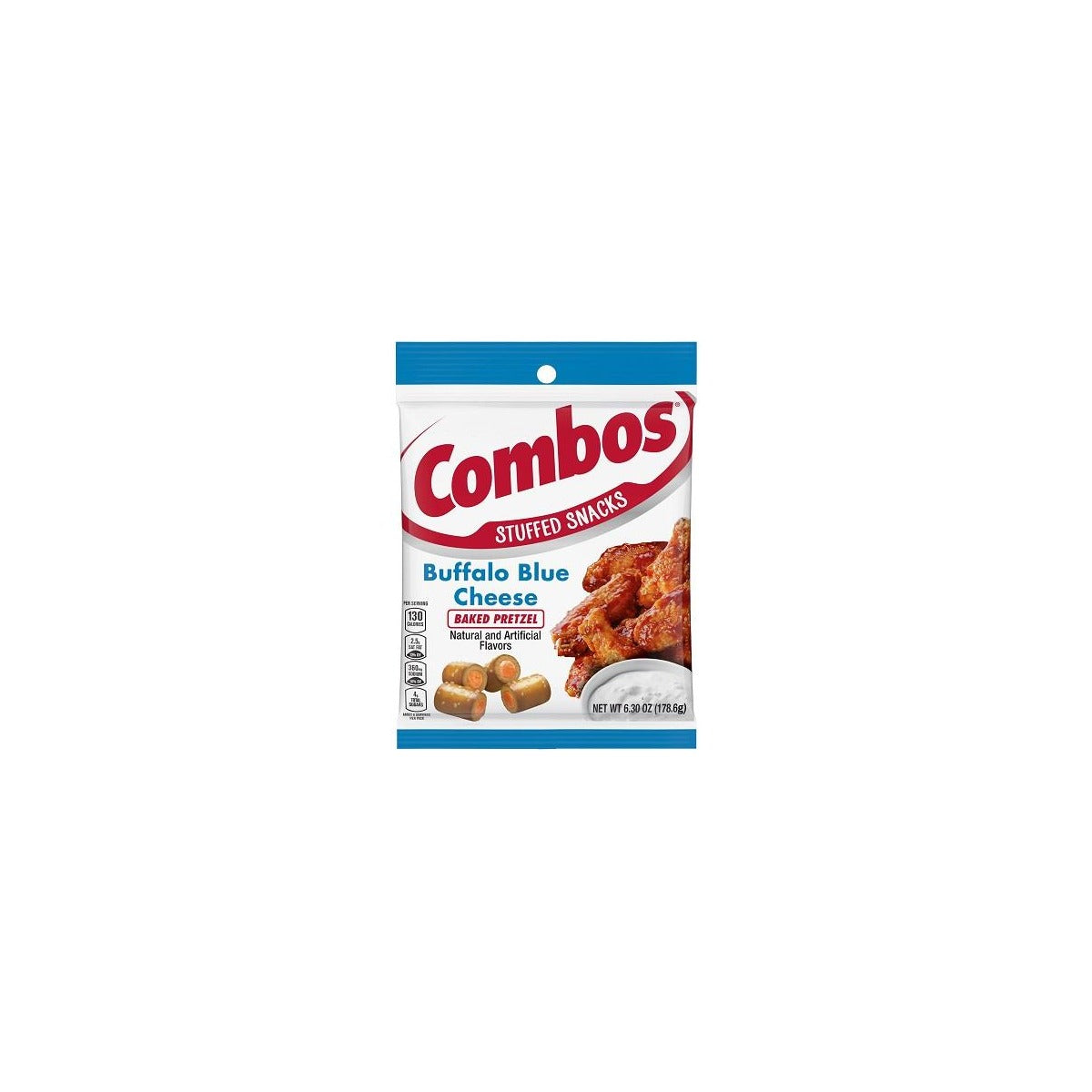 Combos Large Buffalo Blue Cheese Pretzel 6.3oz pack — full package