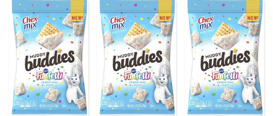 Chex Mix Muddy Buddies Funfetti 4.25oz 3-Pack — three single packs