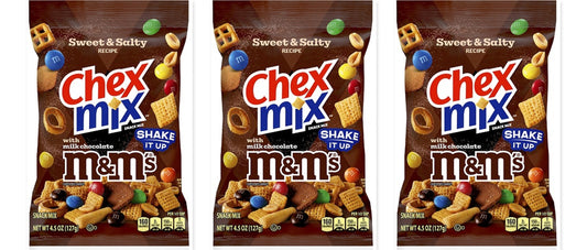 Chex Mix Sweet & Salty M&M's 4.5oz 3-Pack — three single packs