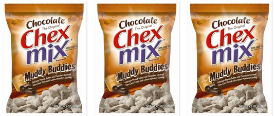 Chex Mix Muddy Buddies 4.5oz 3-Pack — three single packs