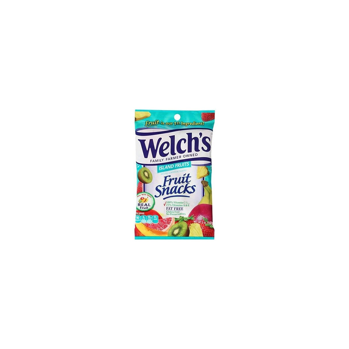Welch's Fruit Snacks Island Fruit 5oz pack — full package