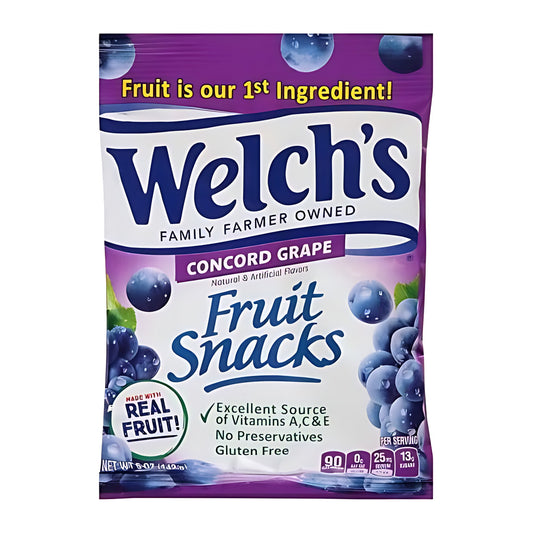 Welch's Fruit Snacks Concord Grape 5oz pack — full package