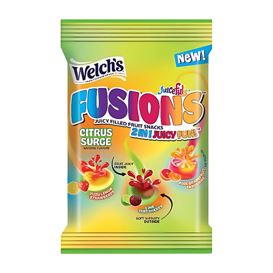 Welch's Fusions Citrus Surge Fruit Snacks 4oz pack — full package