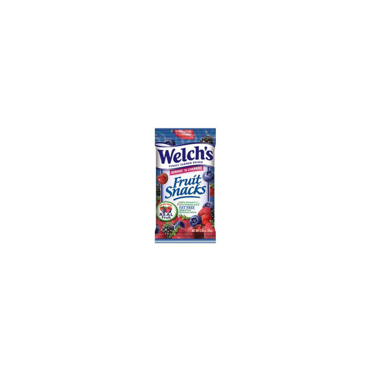 Welch's Fruit Snacks Berries 'n Cherries 2.25oz pack — full package