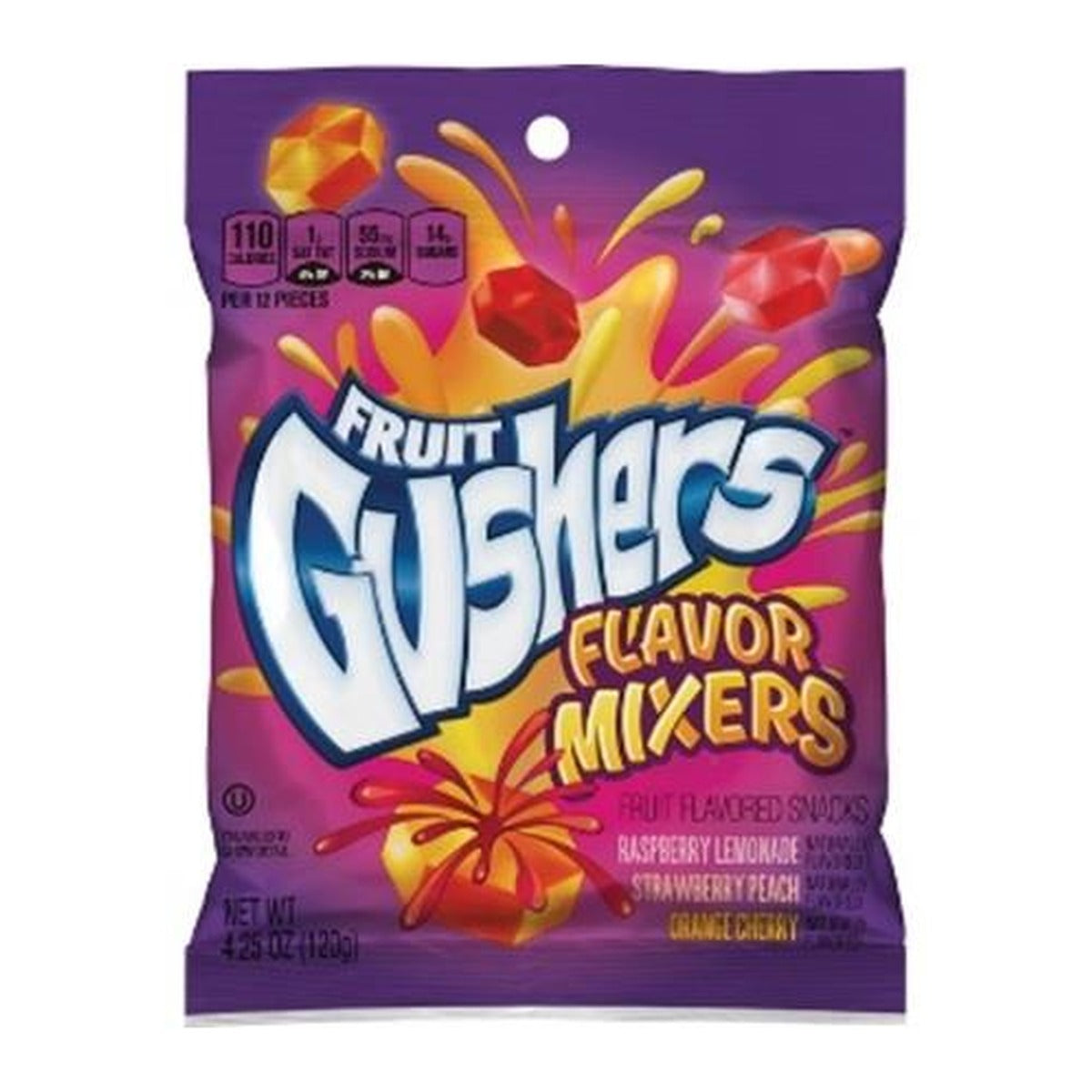 Gushers Flavor Mixers 4.25oz Peg Bag pack — full package