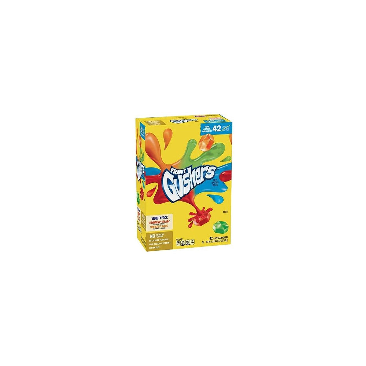Gushers Strawberry Tropical Fruit Snacks 0.9oz pack — full package
