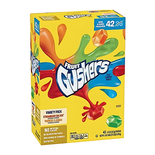 Gushers Strawberry Tropical Fruit Snacks 0.9oz pack — full package