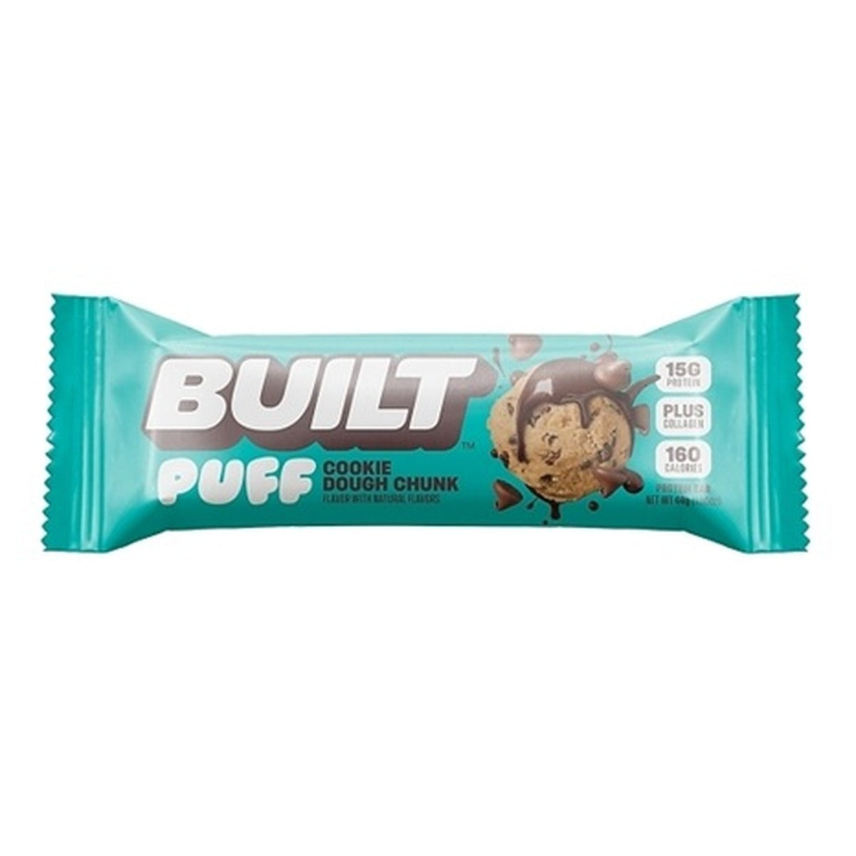 Built Puffs Protein Bar Cookie Dough Chunk 1.55oz 12ct pack — full package