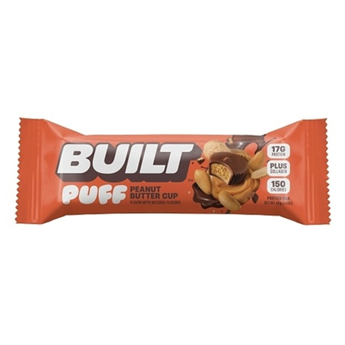 Built Puffs Protein Bar Peanut Butter Cup 1.41oz 12ct pack — full package