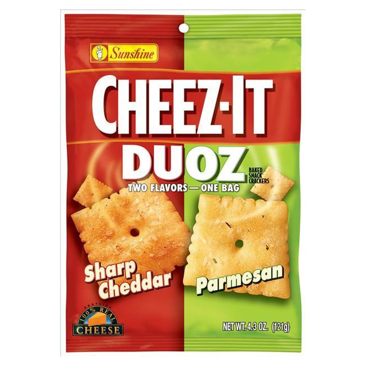Cheez-It Duoz Cheddar Parmesan 4.3oz 6ct pack — full package