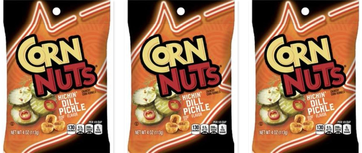 Corn Nuts Kickin Dill Pickle 4oz 12ct 3-Pack — three single packs