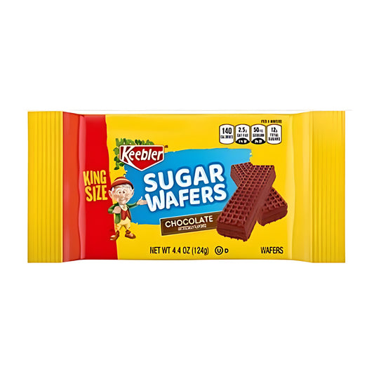 Keebler Sugar Wafers Chocolate King Size 4.4oz pack — full package