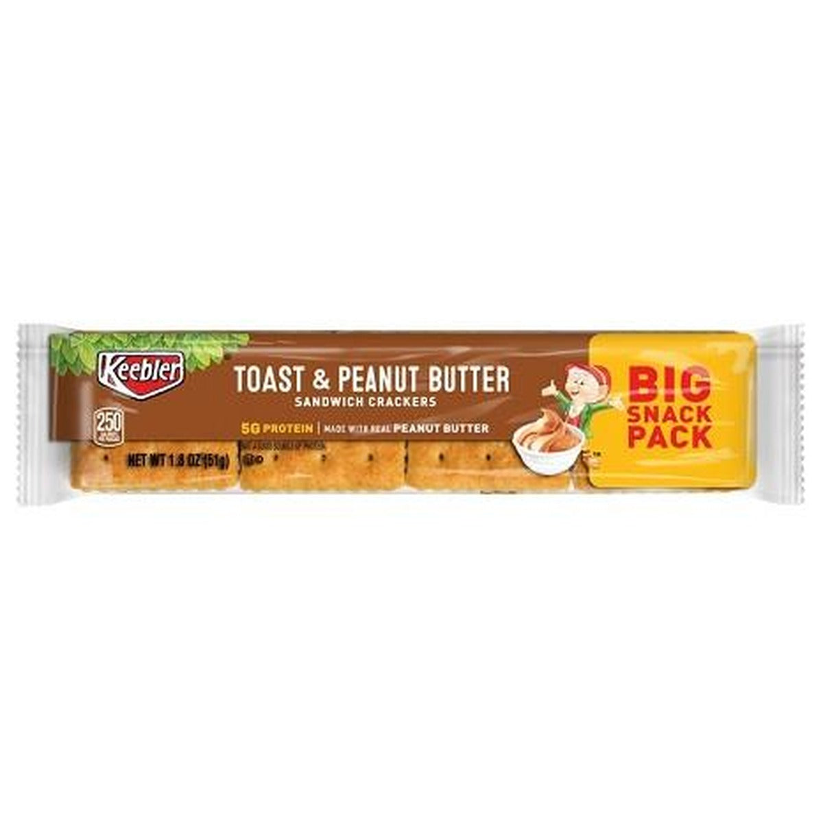 Keebler Toast & Peanut Butter Crackers 1.8oz 12ct pack — full package