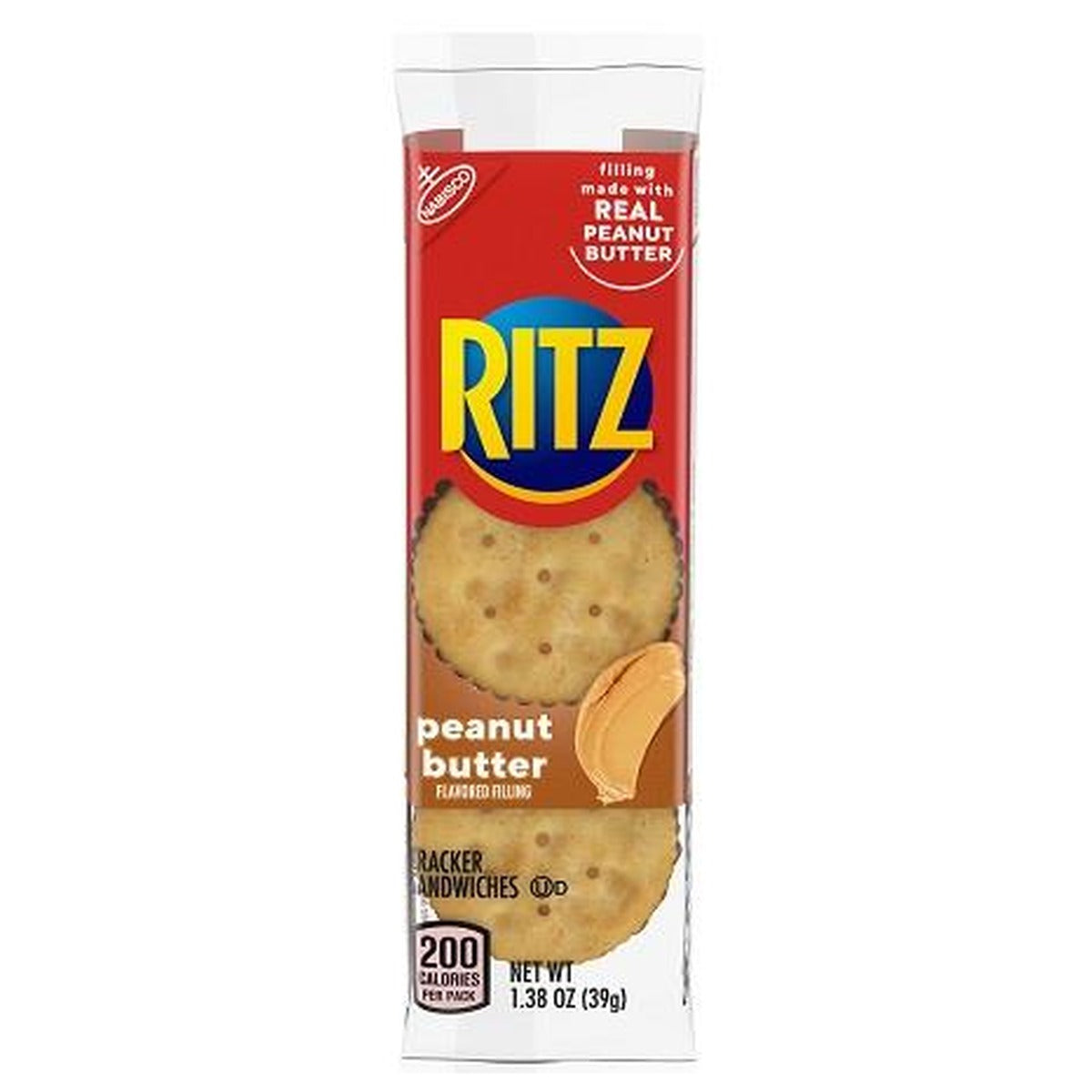 Nabisco Ritz Sandwich Peanut Butter 1.38oz 8ct pack — full package