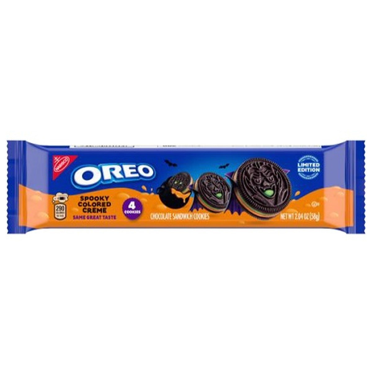 Oreo Limited Edition Spooky Colored Creme King Size 2.04oz 12ct pack — full package