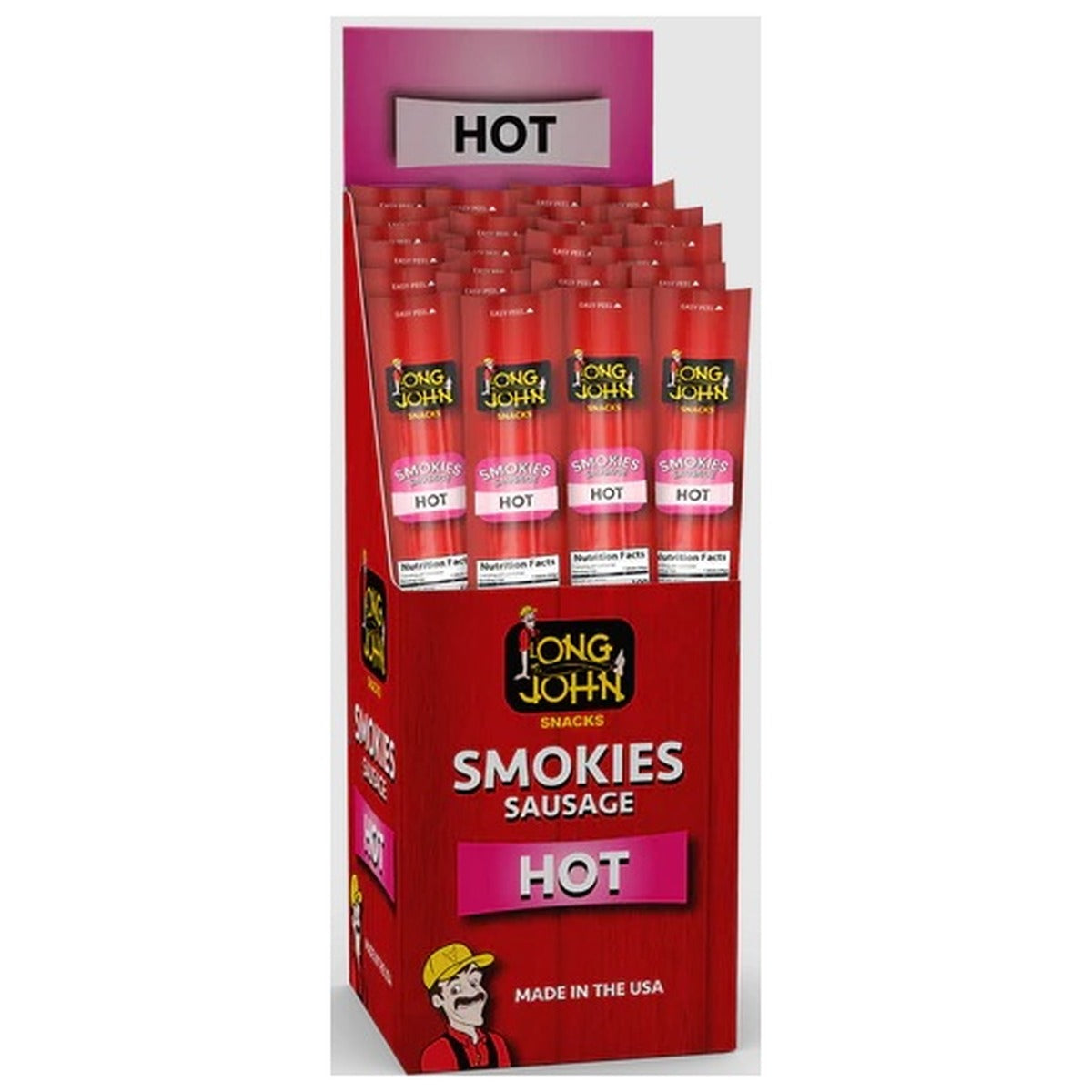 Long John Smokies Hot 1oz pack — full package