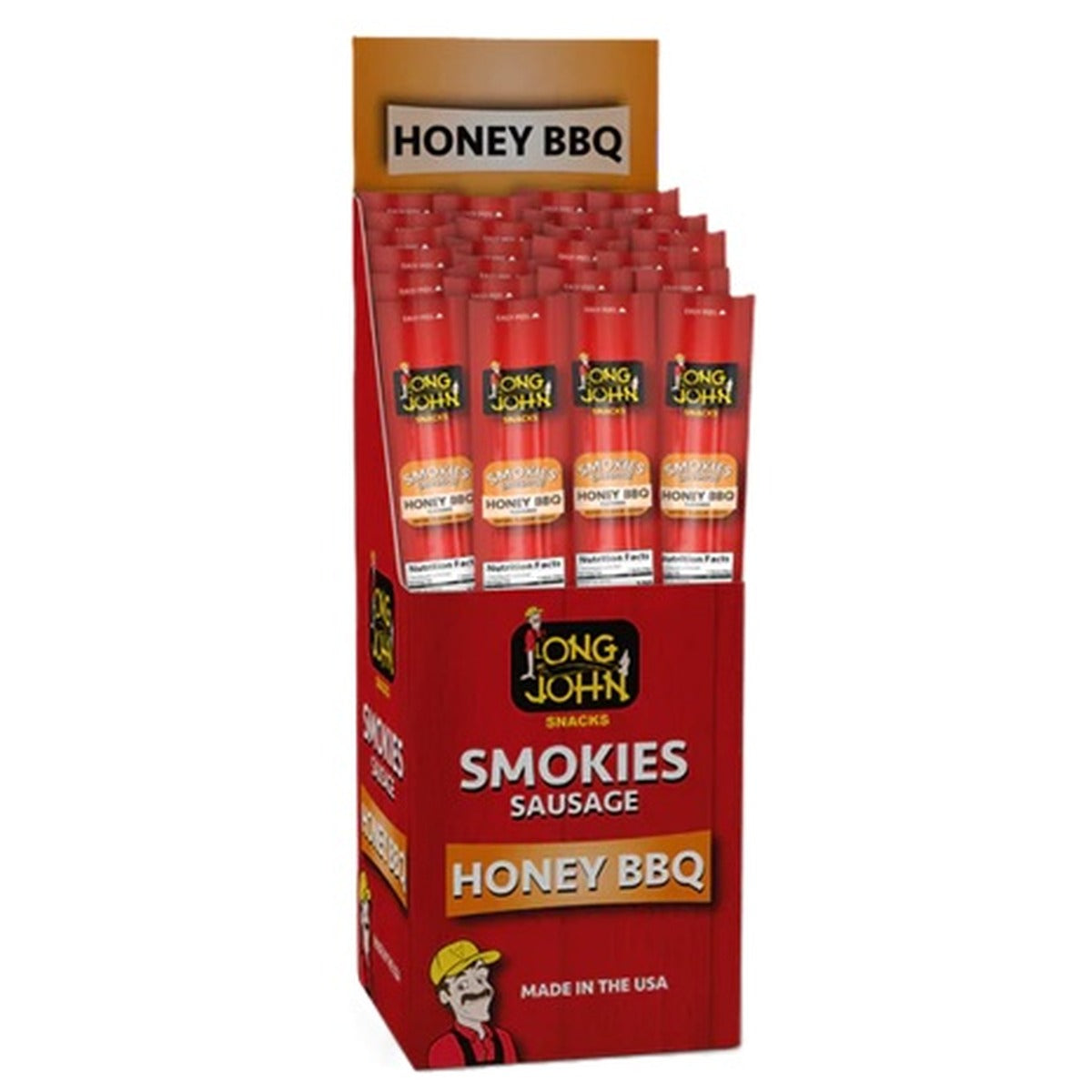 Long John Smokies Honey BBQ 1oz pack — full package