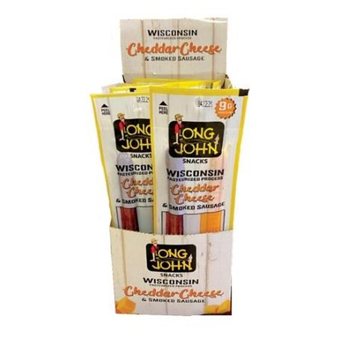 Long John Sausage & Cheddar Cheese 1.5oz pack — full package