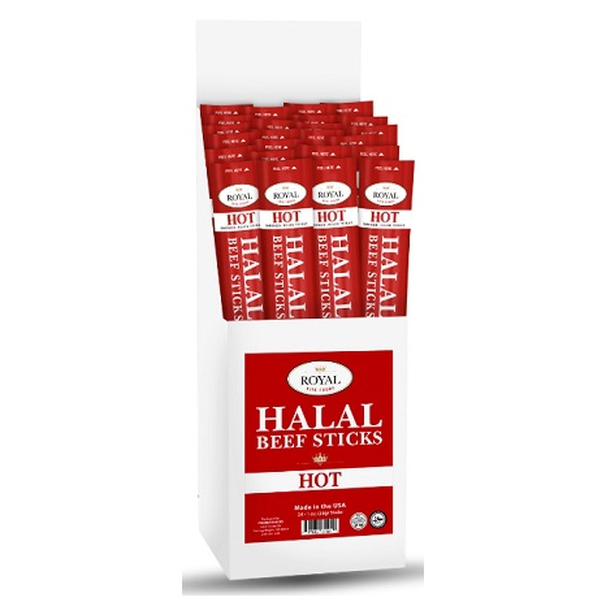 Royal Halal Hot Beef Stick 1oz pack — full package