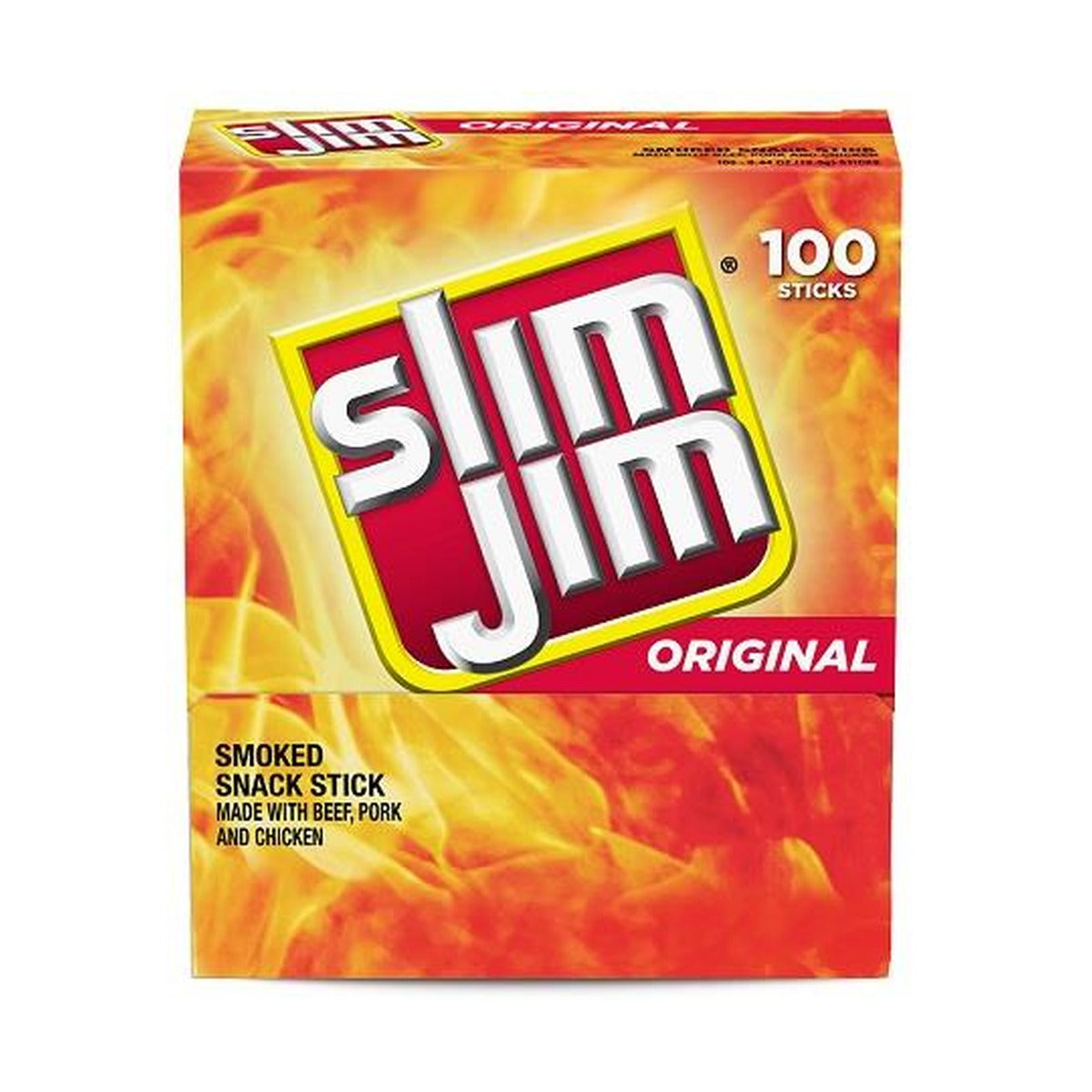 Slim Jim Original .44oz 100-Count pack — full package