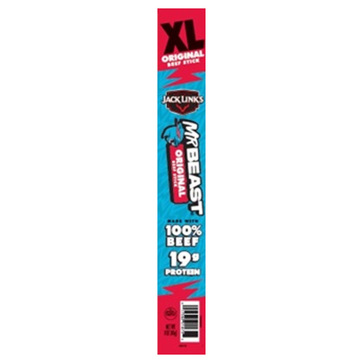 Jack Link's Mr. Beast XL Beef Stick Original 3oz pack — full package