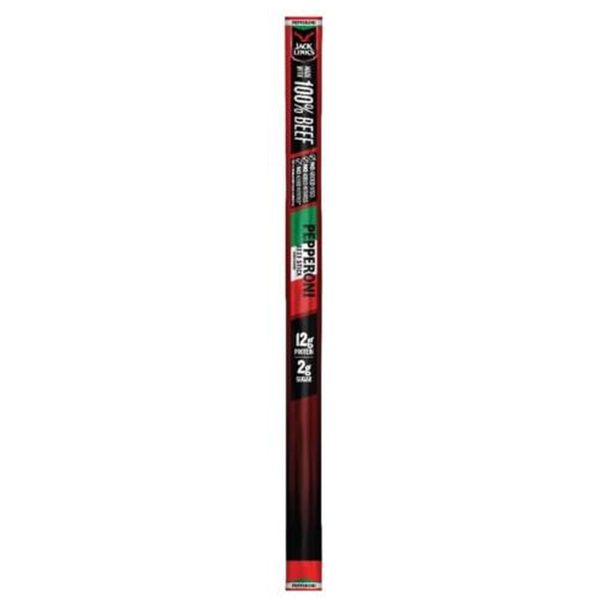 Jack Link's 100% Beef Stick Pepperoni 1.84oz pack — full package