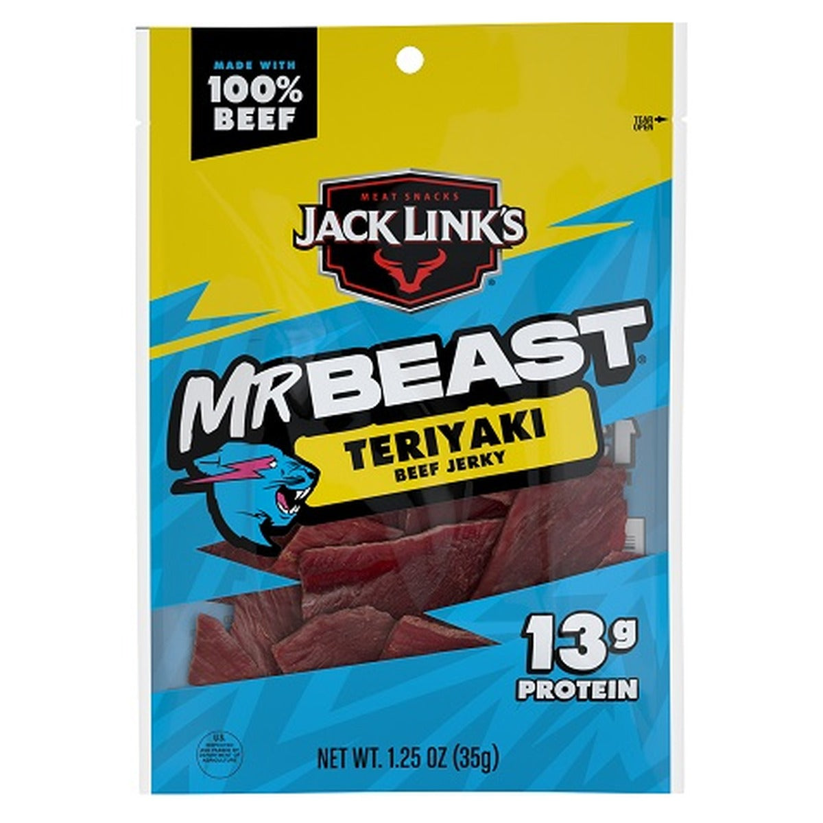 Jack Link's Teriyaki 1.25oz pack — full package