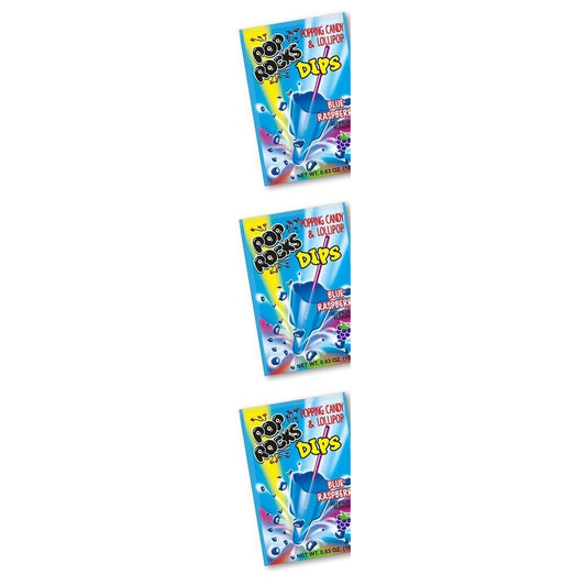 Pop Rocks Dips Blue Raspberry 0.63oz — 3-Pack