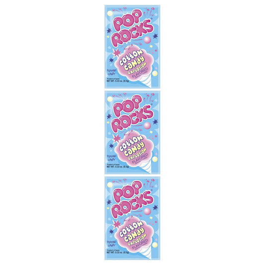 Pop Rocks Cotton Candy Explosion 0.33oz — 3-Pack