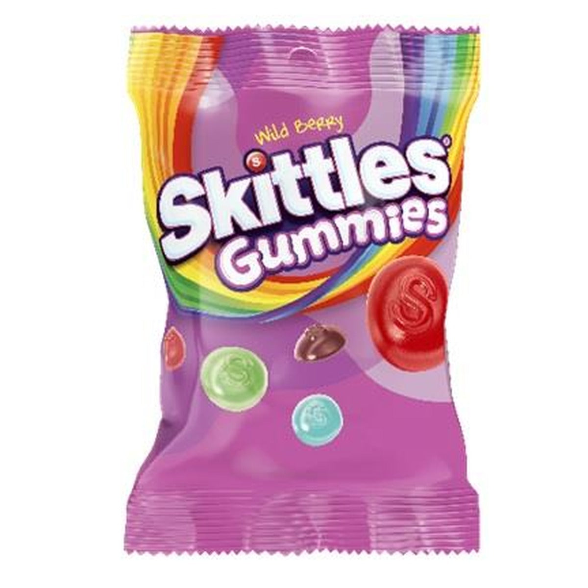 Skittles Gummies Wild Berry 5.8oz Peg Bag pack — full package