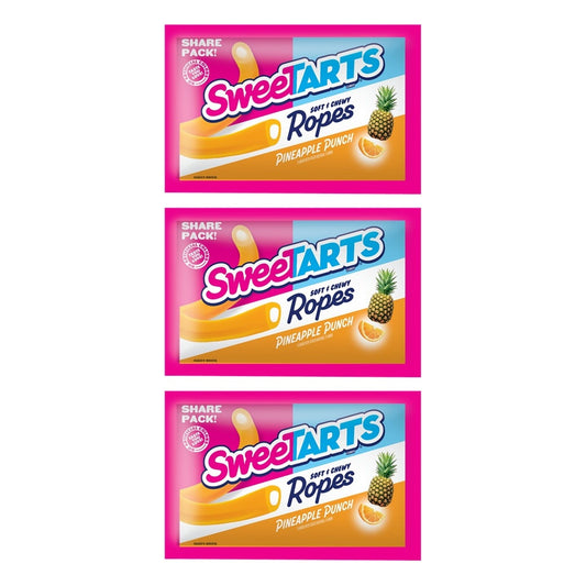 SweeTARTS Ropes Pineapple Punch 3.5oz — 3-Pack