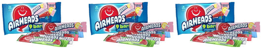 Airheads Assorted 9 Bars Shareable 4.95oz — 3-Pack