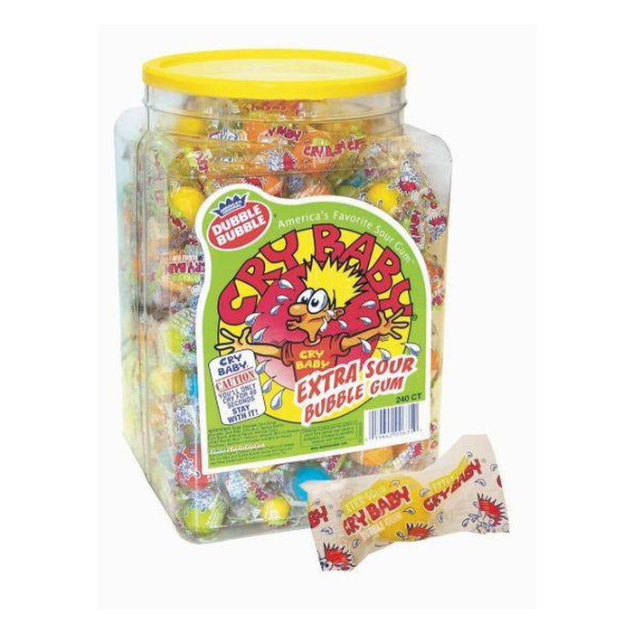 Cry Baby Extra Sour Bubble Gum Jar 240ct