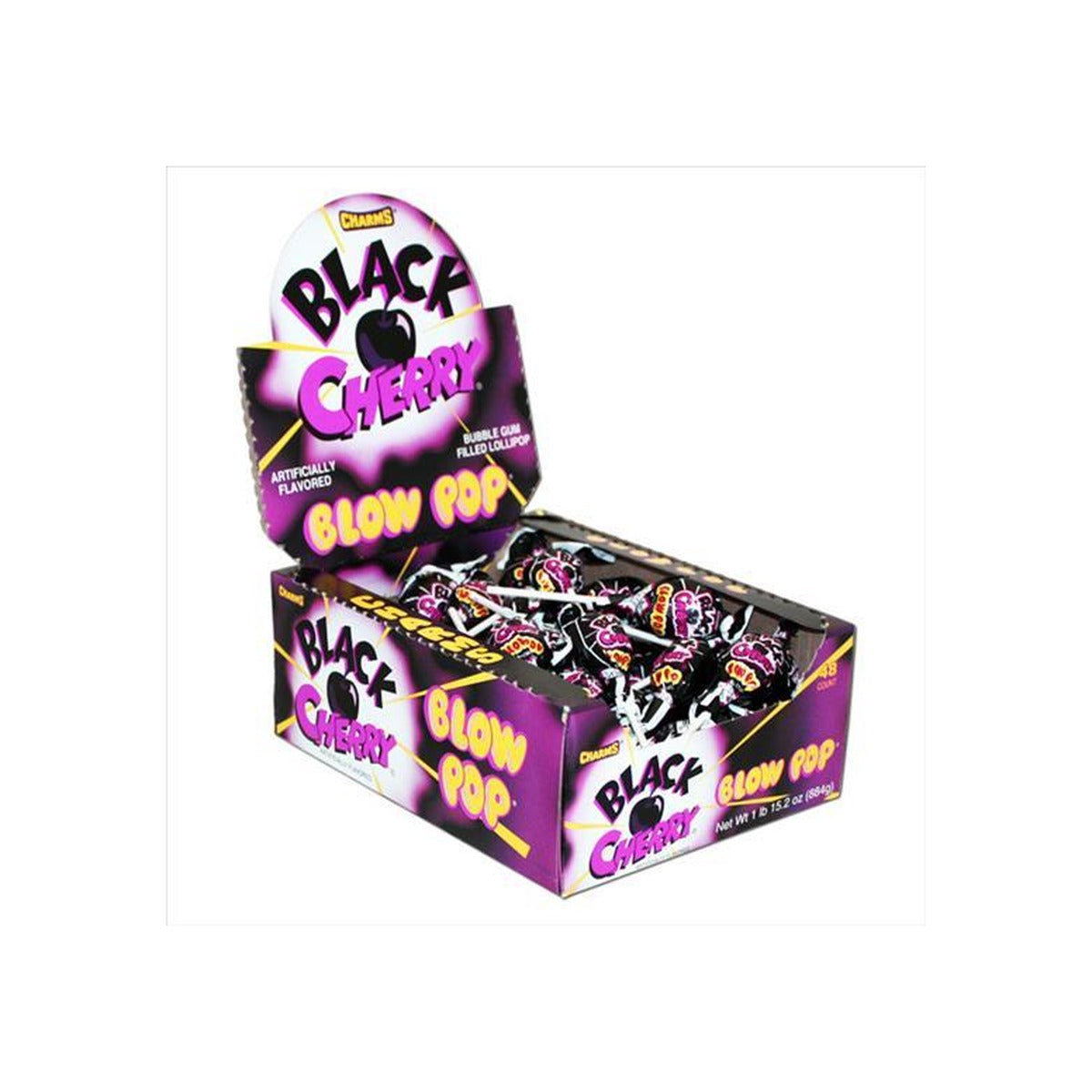 Charms Blow Pop Black Cherry 0.65oz 48ct — full package