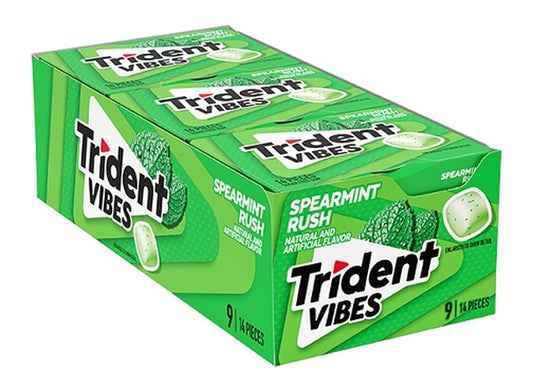 Trident Vibes Spearmint Rush Sugar-Free Gum 14pc Packs — pack