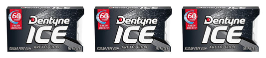Dentyne Ice Arctic Chill Sugar-Free Gum 16-Piece Packs — 3-Pack