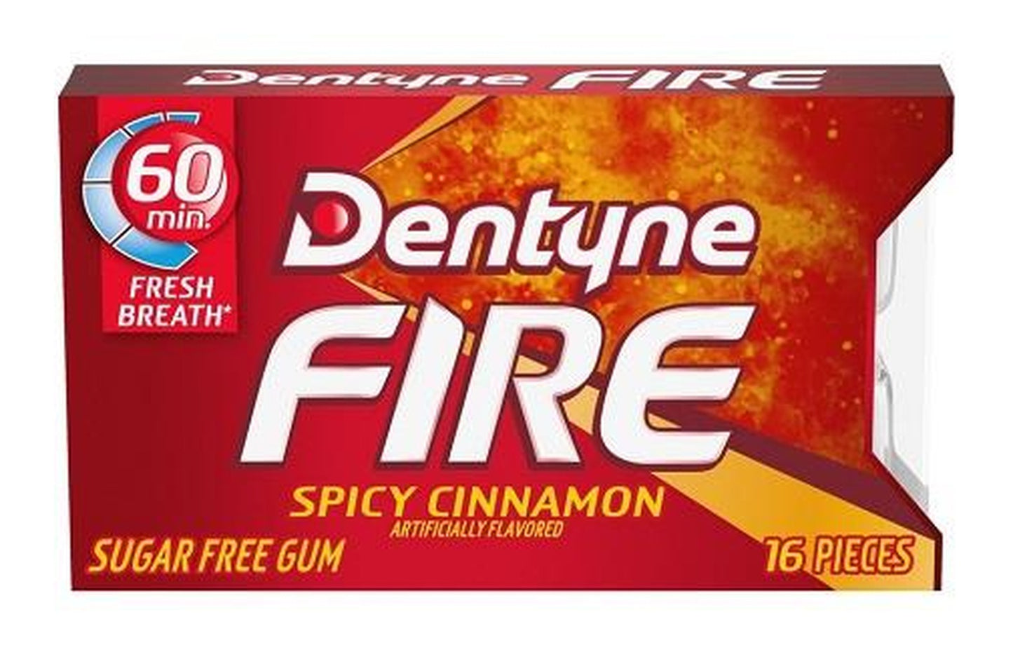 Dentyne Ice Fire Spicy Cinnamon Sugar-Free Gum 16-Piece Packs — pack