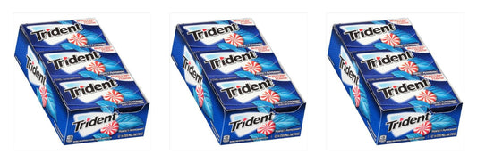 Trident Perfect Peppermint Sugar-Free Gum 14pc Packs — 3-Pack
