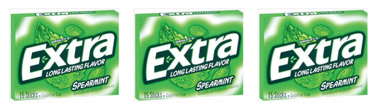 Extra Spearmint Sugar-Free Gum Party Packs 15-Stick — 3-Pack