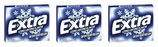 Extra Winterfresh Sugar-Free Gum Party Packs 15-Stick — 3-Pack