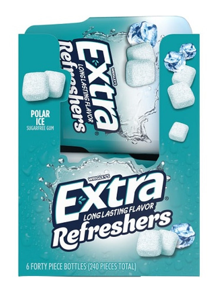 Extra Refreshers Polar Ice Sugar-Free Gum 40-Piece Bottle — pack