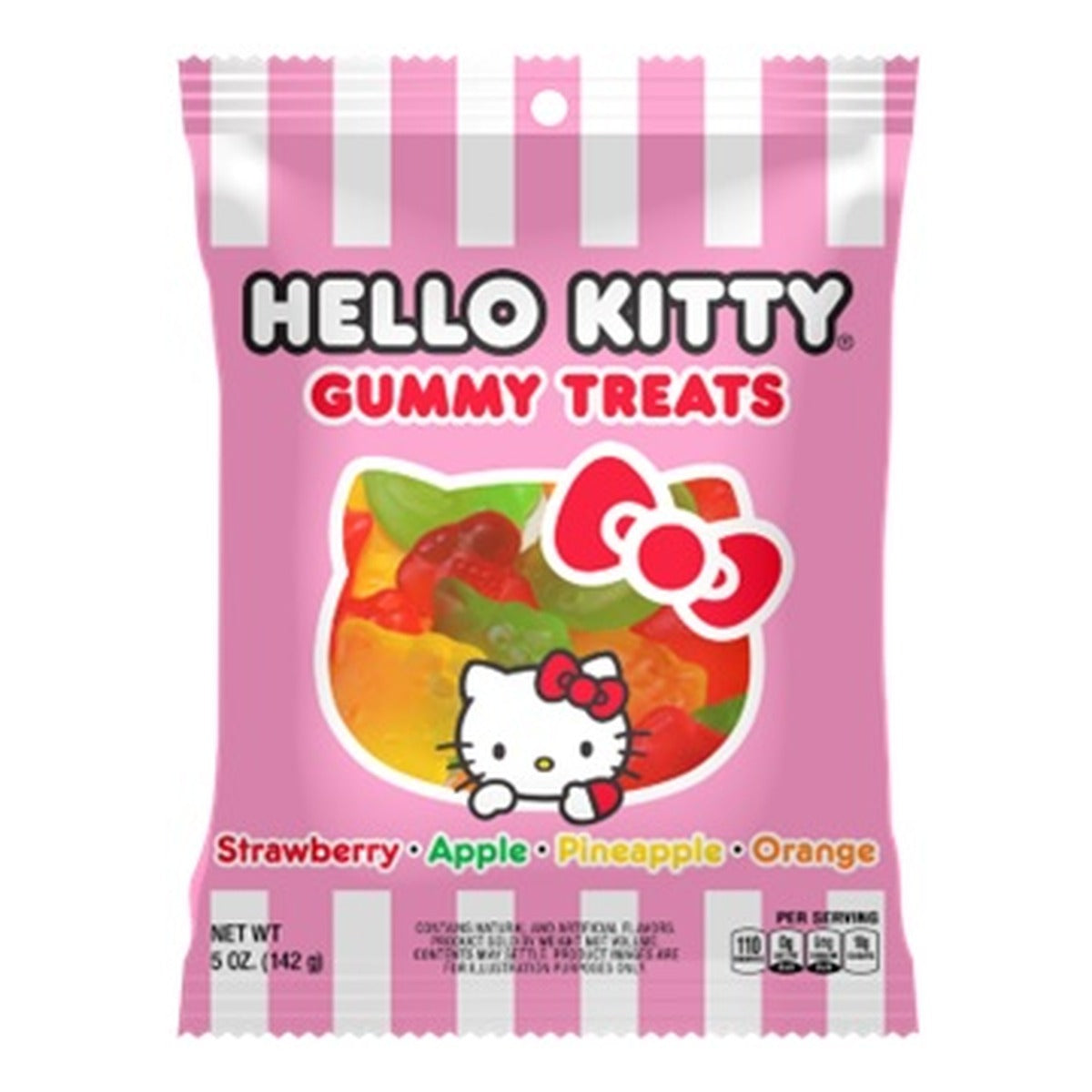 Hello Kitty Gummy Treats 5oz Peg Bag pack — full package