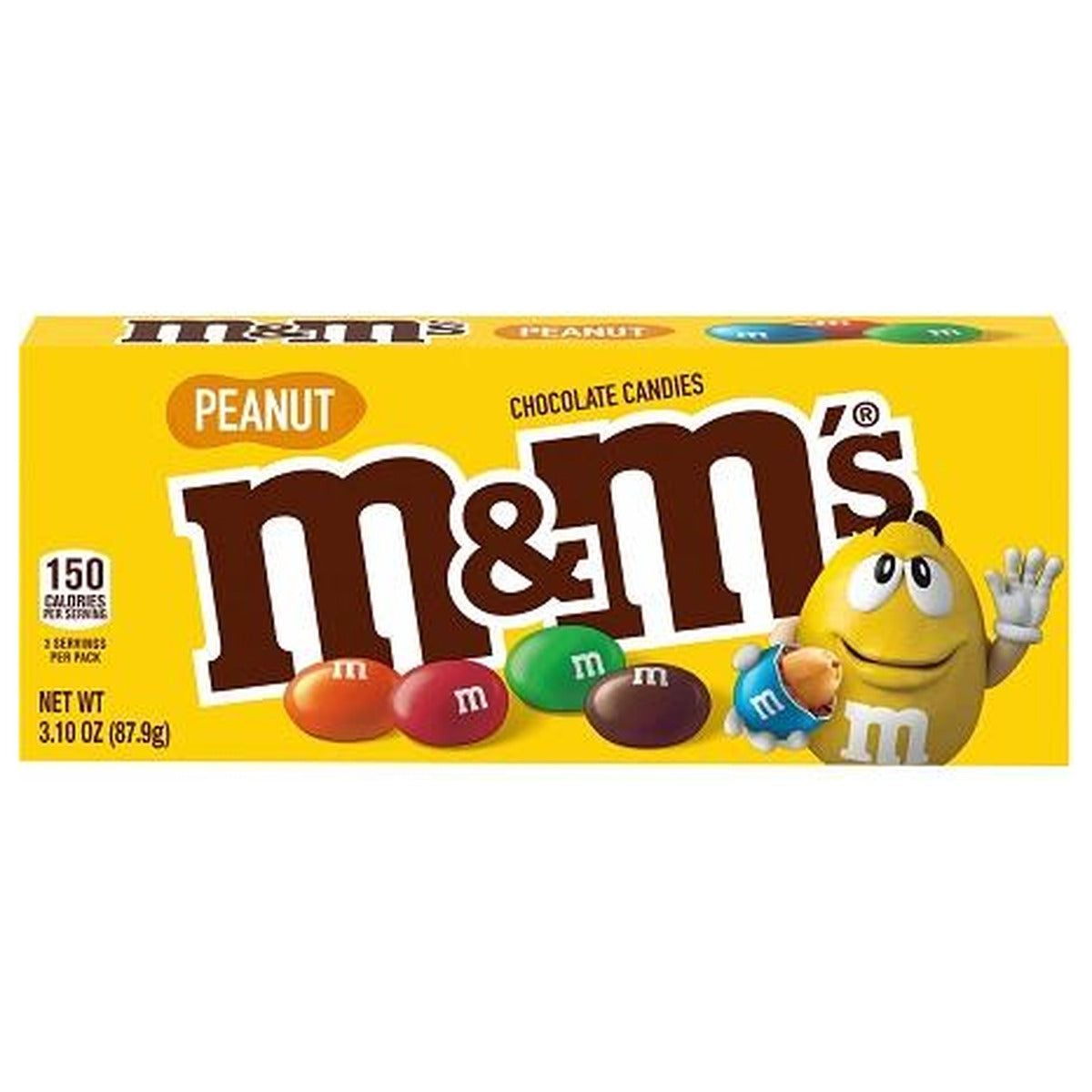 M&M's Peanut 3.1oz Theater Box pack — full package